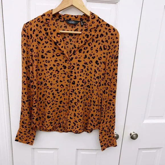 & OTHER STORIES Leopard Print Button down Top - Picture 5 of 9